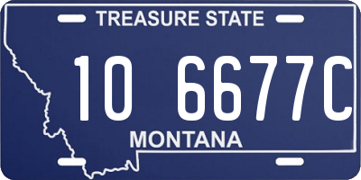 MT license plate 106677C