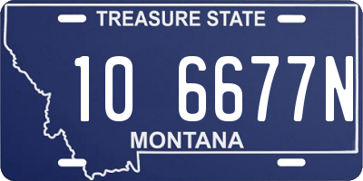 MT license plate 106677N