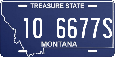 MT license plate 106677S