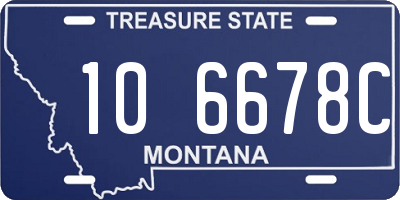 MT license plate 106678C