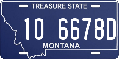 MT license plate 106678D