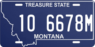 MT license plate 106678M