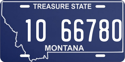 MT license plate 106678O