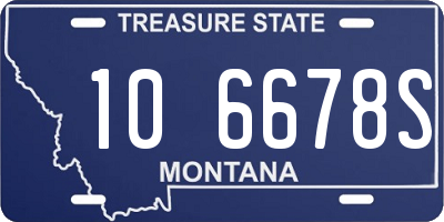 MT license plate 106678S