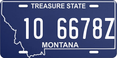 MT license plate 106678Z