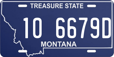 MT license plate 106679D