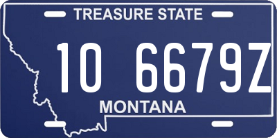 MT license plate 106679Z