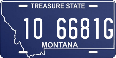 MT license plate 106681G