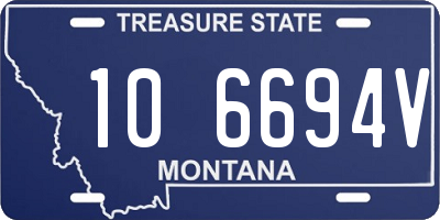 MT license plate 106694V