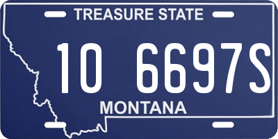 MT license plate 106697S