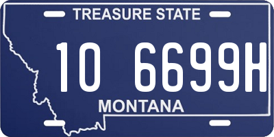 MT license plate 106699H