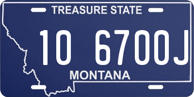 MT license plate 106700J