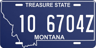 MT license plate 106704Z