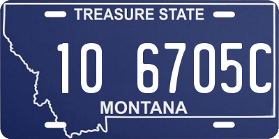 MT license plate 106705C