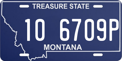 MT license plate 106709P