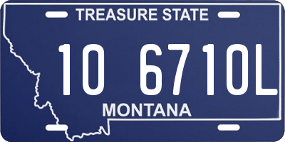 MT license plate 106710L