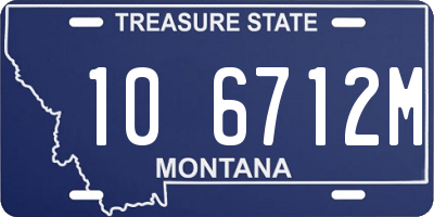 MT license plate 106712M