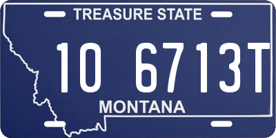 MT license plate 106713T