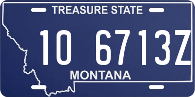 MT license plate 106713Z