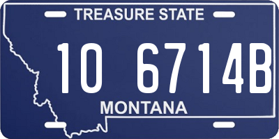 MT license plate 106714B