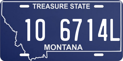 MT license plate 106714L