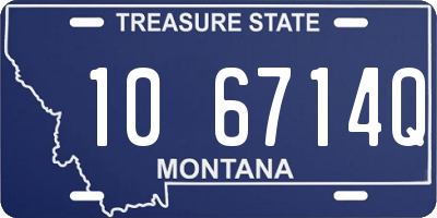 MT license plate 106714Q