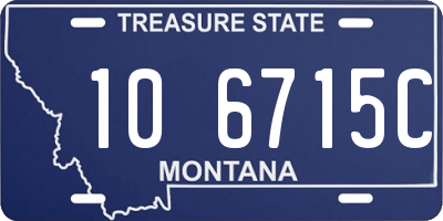 MT license plate 106715C