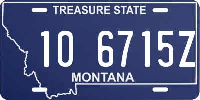 MT license plate 106715Z