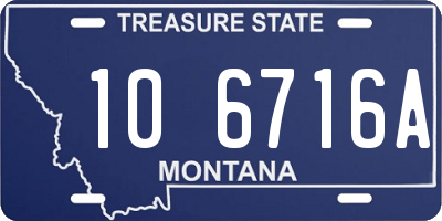 MT license plate 106716A