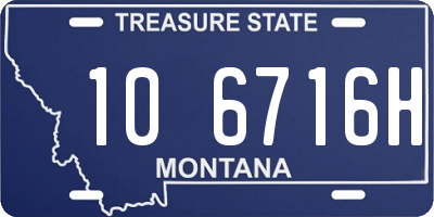 MT license plate 106716H