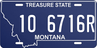 MT license plate 106716R