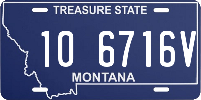 MT license plate 106716V