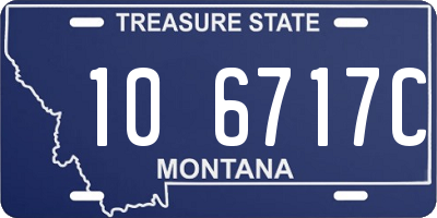 MT license plate 106717C