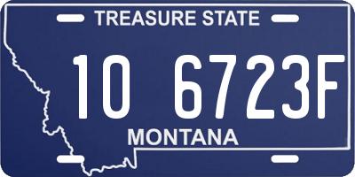 MT license plate 106723F