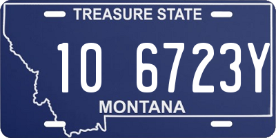 MT license plate 106723Y