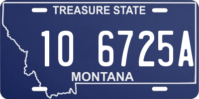 MT license plate 106725A