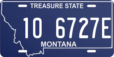 MT license plate 106727E