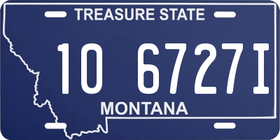 MT license plate 106727I