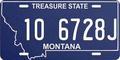 MT license plate 106728J