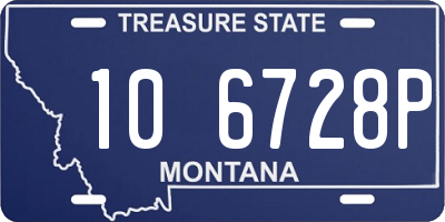 MT license plate 106728P