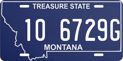 MT license plate 106729G