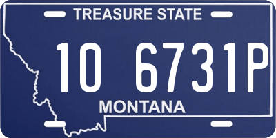 MT license plate 106731P