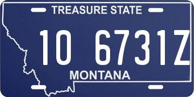 MT license plate 106731Z