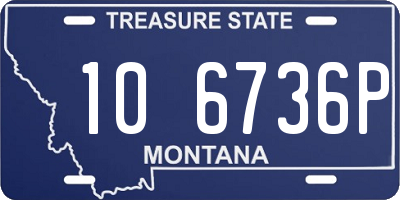 MT license plate 106736P