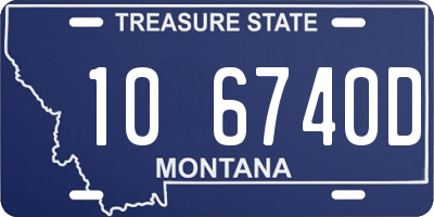 MT license plate 106740D