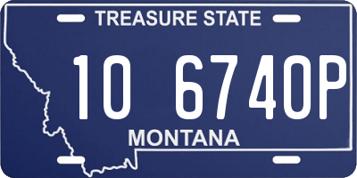 MT license plate 106740P