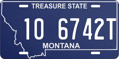 MT license plate 106742T