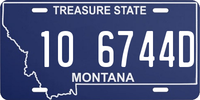 MT license plate 106744D