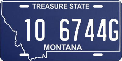 MT license plate 106744G