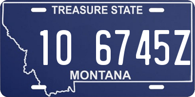 MT license plate 106745Z